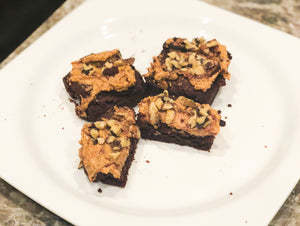 Keto Walnut and Peanut Butter Brownies Recipe