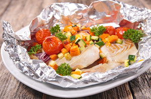 Baked Fish and Veggies in Foil