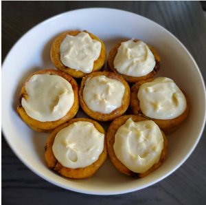 Cinnamon Pumpkin Rolls with Salted Caramel Cream Cheese Frosting
