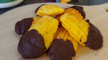 Dark Chocolate-Dipped Orange Poppy Seed Madelines