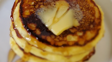 Salted Caramel Ricotta Pancakes
