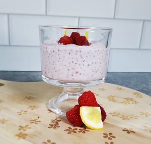 Keto Raspberry Lemonade Chia Pudding