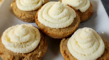 Gingerbread Muffin Tops with Mascarpone Frosting