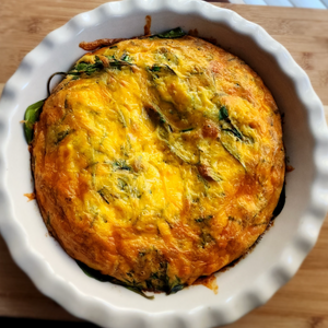 Tangy Cheese & Spinach Quiche