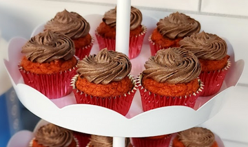 Strawberry Cupcakes with Chocolate Mascarpone Buttercream