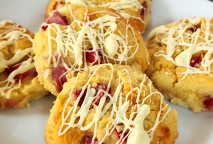 Strawberries and Cream Biscuits