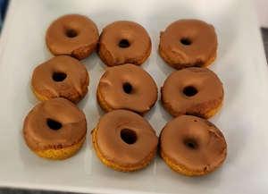 Pumpkin Spice Donuts with Maple Glaze