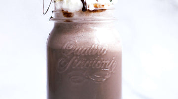 Salted Caramel and Chocolate Lover's Keto Ice Cream in Mason Jars