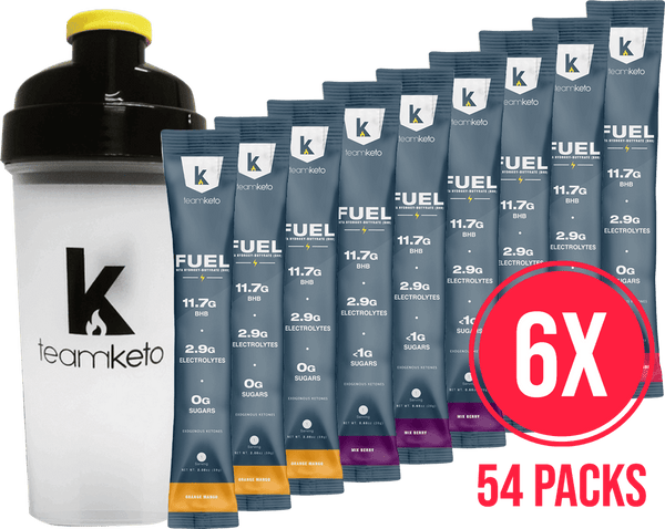 Fuel Ketone Travel Packs (54-Servings) + Shaker